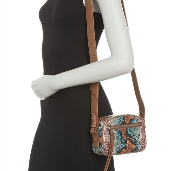 ALLSAINTS leather snake print crossbody bag - Picture 4 of 8